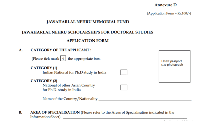 Jawaharlal Nehru Scholarship