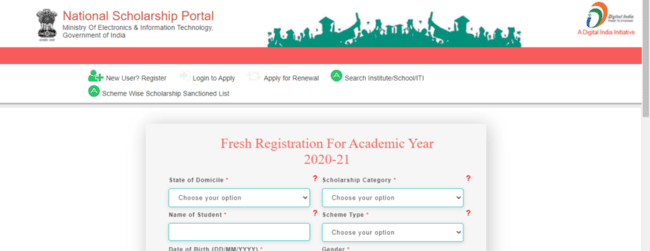 Kalpana Chawla Scholarship registration