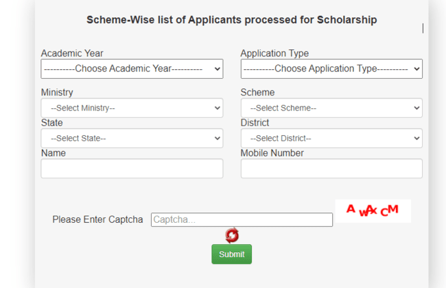 Check Scholarship Sanctioned List for Central Sector Scheme of Scholarship 