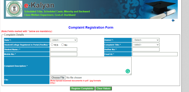 Register Complaint 