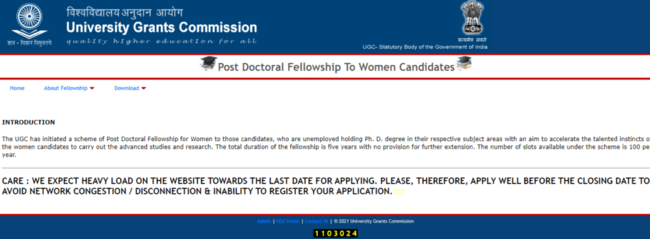 Post-Doctoral Fellowship to Women Candidates