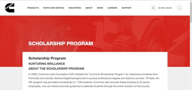 Nurturing Brilliance Cummins Scholarship Program Application Procedure