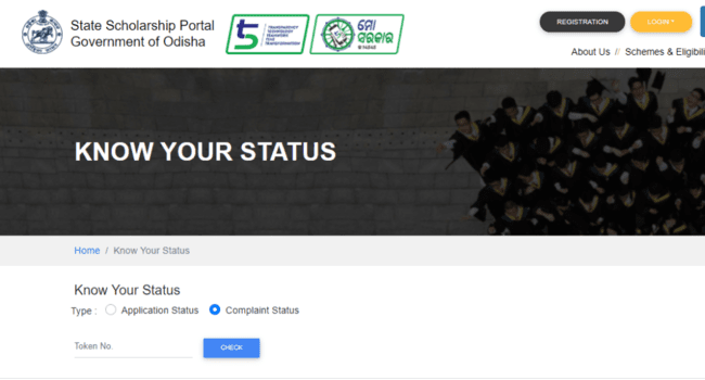 Odisha State Scholarship Portal Grievance Status 