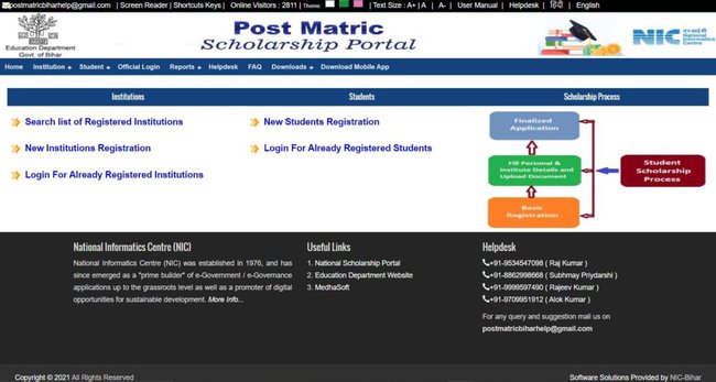 Application Procedure for Bihar Post Matric Scholarship