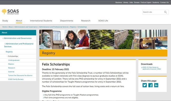 Felix Scholarship Official Website