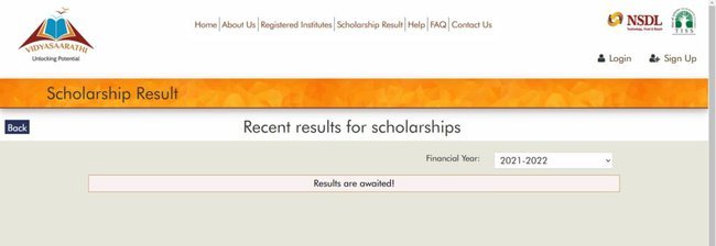 Vidyasaarathi Scholarship Result