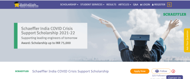 Schaeffler India COVID Crisis Support Scholarship