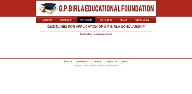 GP Birla Scholarship 2022 Application Procedure Online