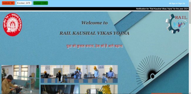 Steps to log in on the Rail Kaushal Vikas Yojana Portal