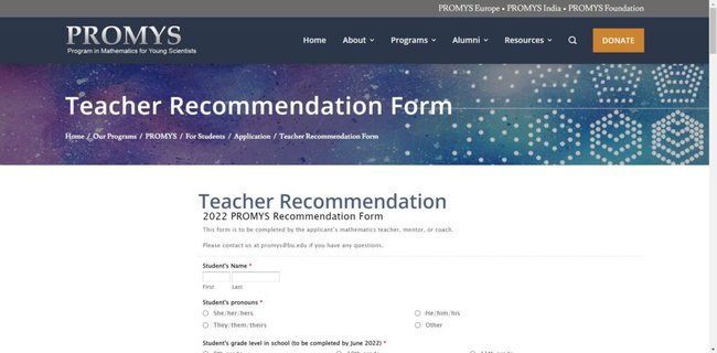 View Teacher Recommendation