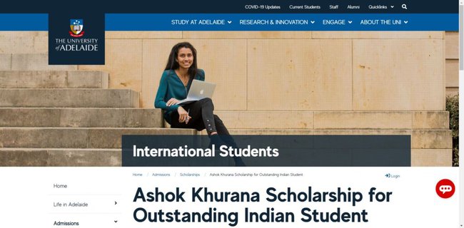 Ashok Khurana Scholarship 2022 Application Procedure