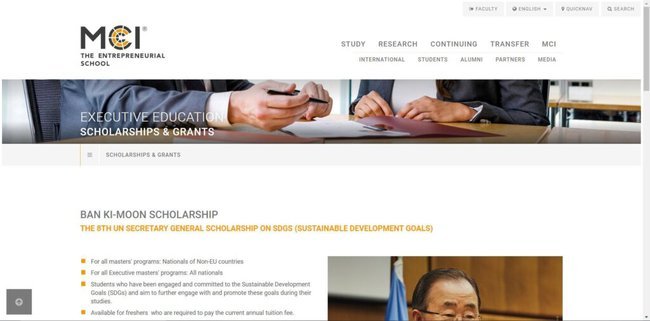 Application Procedure for Ban Ki-Moon Scholarship 2022