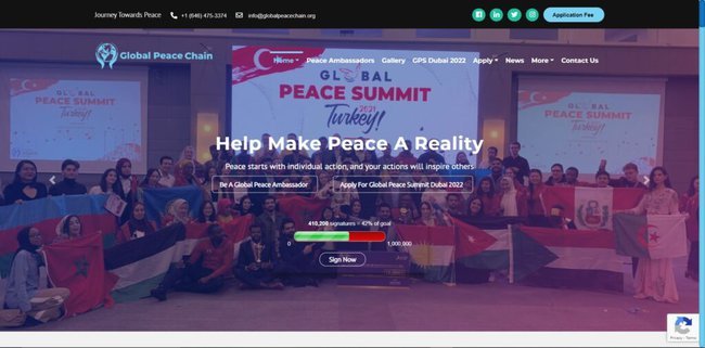 Global Peace Summit 2022 Application Procedure