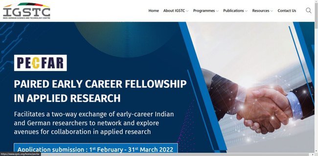 IGSTC Paired Early Career Fellowships 2022 Application Procedure
