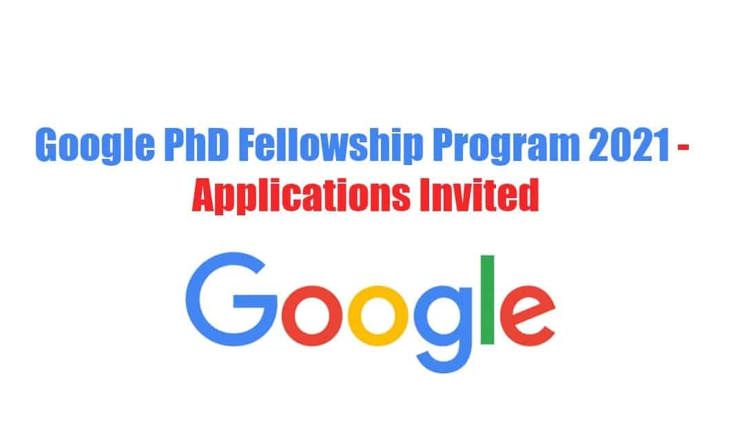google phd fellowship 2022