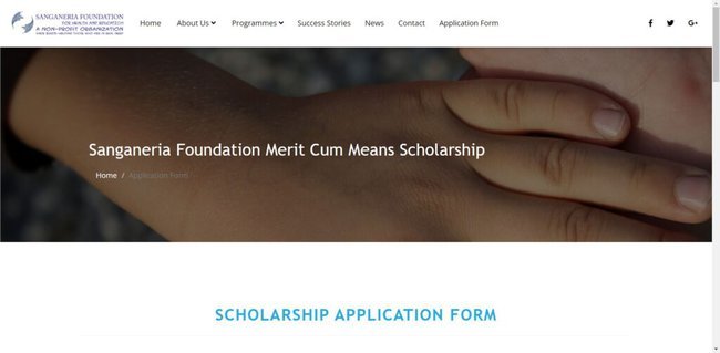 Sanganeria Foundation Merit Cum Means Scholarship 2022-23 Application Procedure