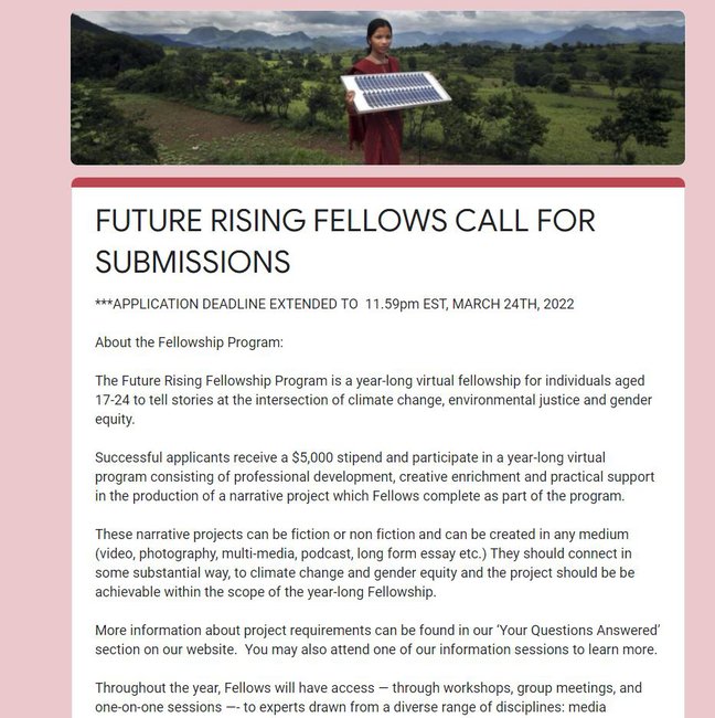 Application Procedure for Future Rising Fellowship Program 2022
