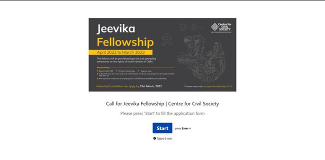 Jeevika Fellowship Application Procedure