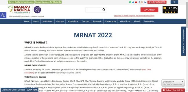 Application procedure for MRNAT 2022