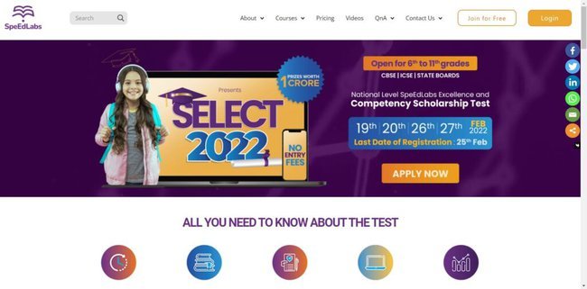 Application Procedure for SpeedLabs Scholarship Test