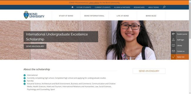 Application Procedure for Australia Bond University Scholarship