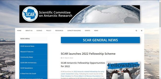 Application Procedure for SCAR Antarctic Scholarship 
