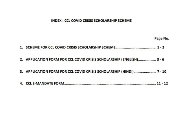 CCL Covid Crisis Scholarship 2022 Application Procedure