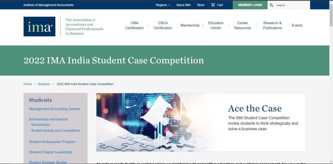 IMA Student Case Competition  Application Process