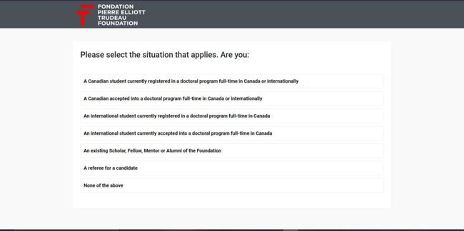 Steps to Register on the Pierre Elliott Trudeau Foundation