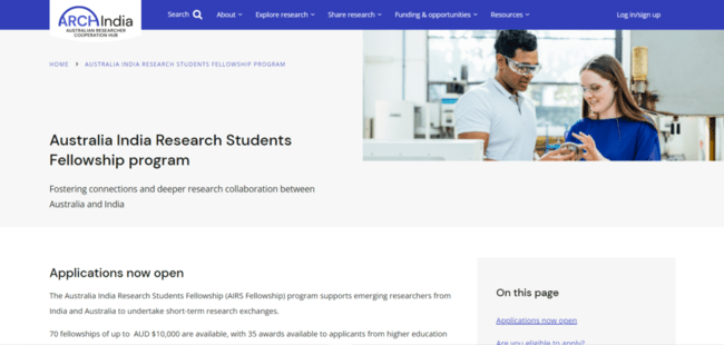 Australia India Research Students Fellowship