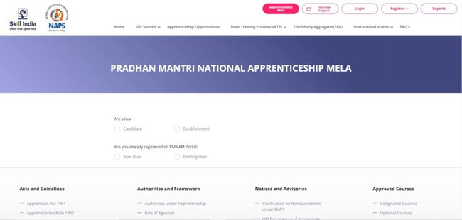 PM Apprenticeship Mela Establishment Registration