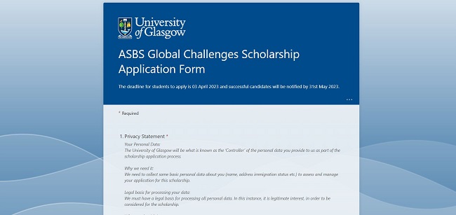 Online Scholarship Application