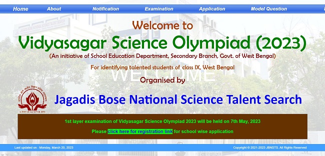 Vidyasagar Science Olympiad Result Official Website