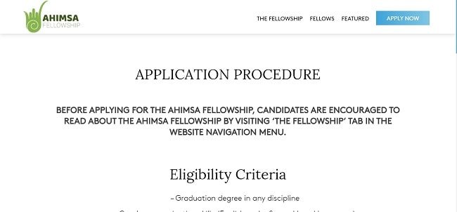 Ahimsa Fellowship Official Website