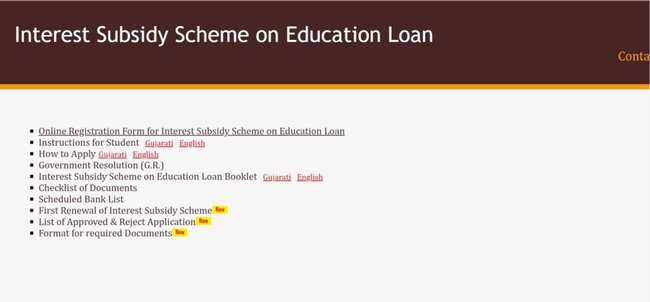 Gujarat Government Study Abroad Loan Program Official Website