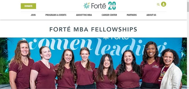 Forte MBA Fellowships for Women Official Website