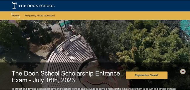 The Doon School Scholarship Official Website