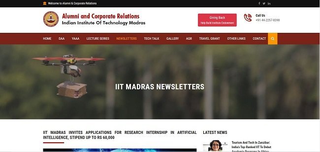 IIT Madras Artificial Intelligence Fellowship Official Website