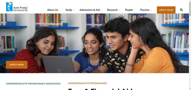 Azim Premji University Undergraduate Scholarship Official Website
