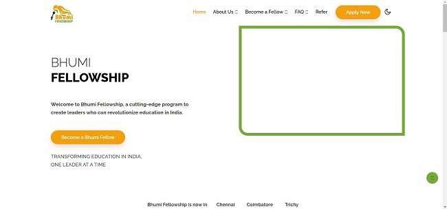 Bhumi Fellowship Official Website