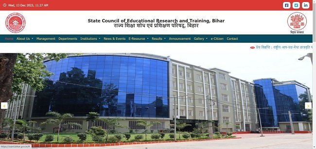 SCERT Bihar NMMS Exam Official Website
