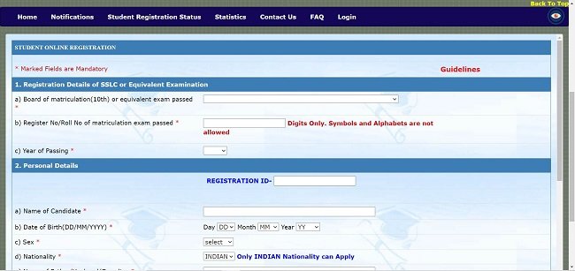 Student Online Registration