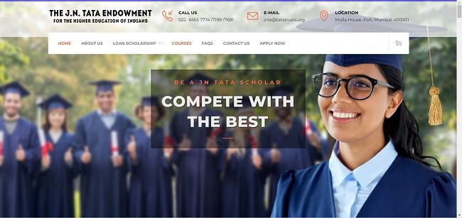 JN Tata Endowment Loan Scholarship Official Website