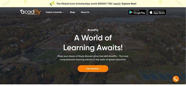 AcadFly Global Icons Scholarship Official website