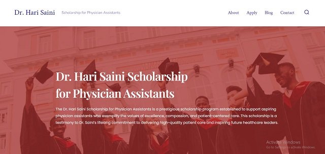 Dr. Hari Saini Scholarship Portal