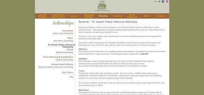 Pt Vasant Fellowship 