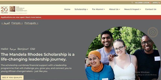 Mandela Rhodes Scholarship Portal