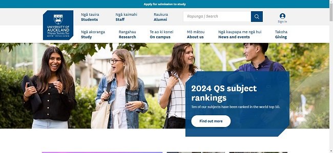 University of Auckland Official Website