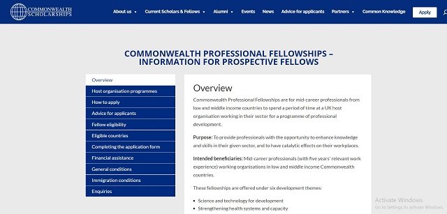Commonwealth Scholarship Portal