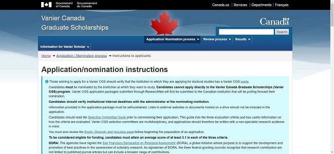 Application / Nomination Process